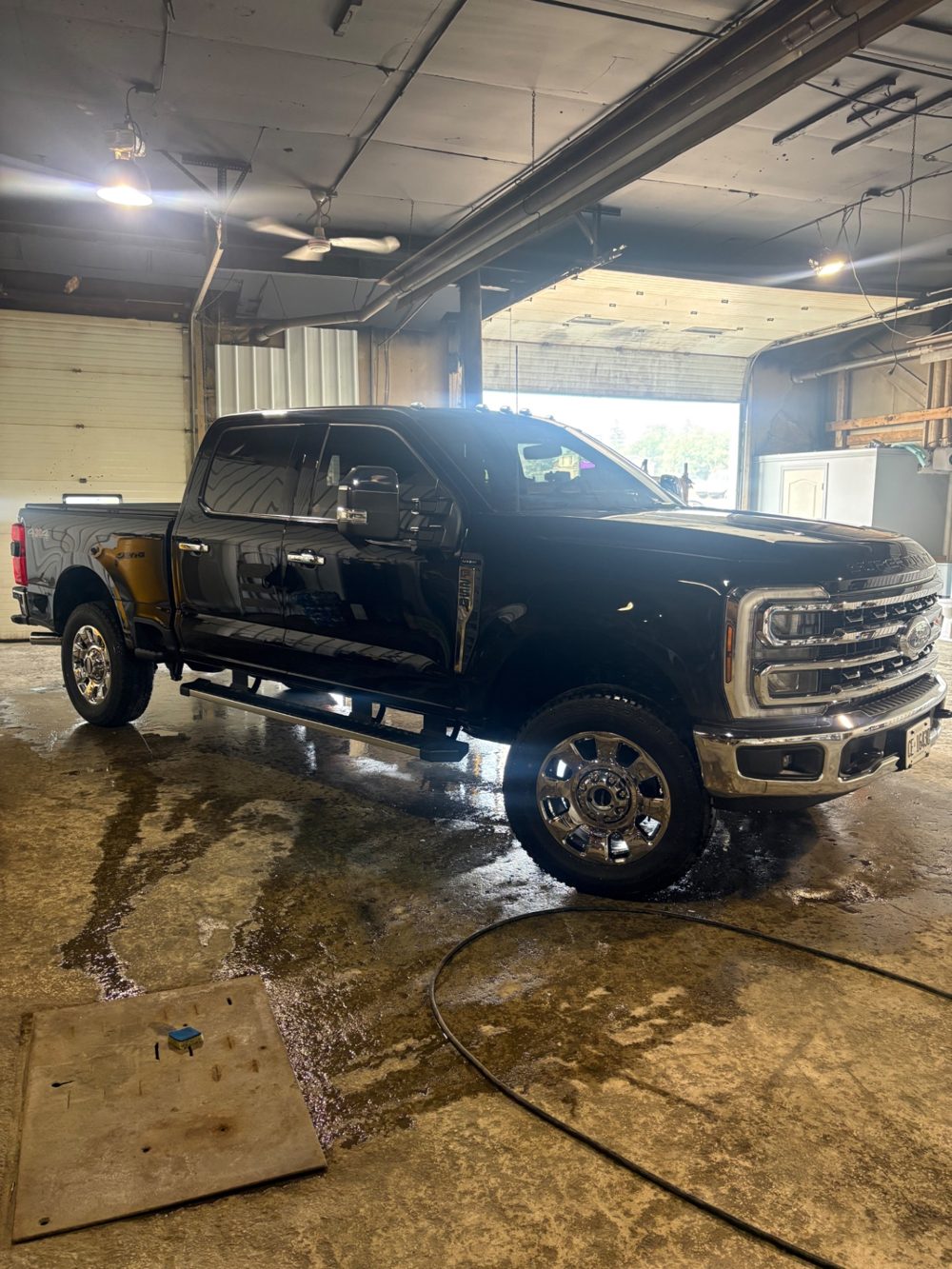 Car with freshly installed ceramic window tint