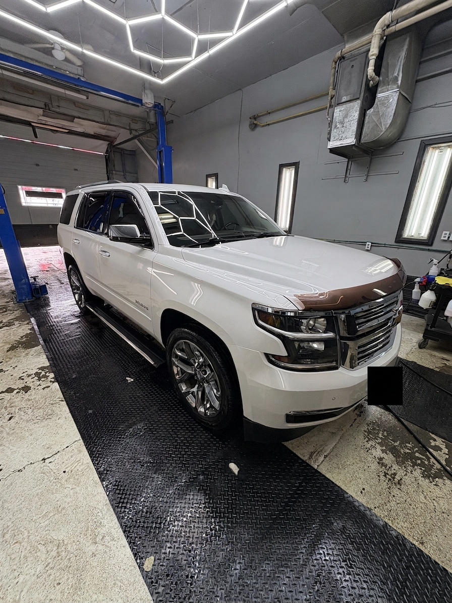 Inside the Caledonia Auto Detailing shop